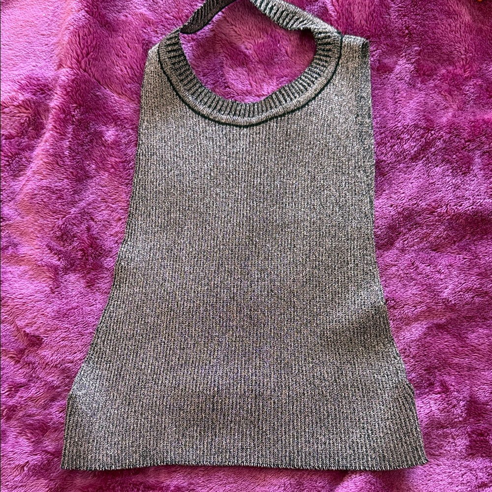 Metallic/purple crop top (small)